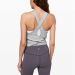 Lululemon  Turn To Tie Tank Top Gray Size 6 Scoop Neck Cropped Modal Cotton Photo 1