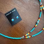 Turquoise necklace and earrings set, Photo 2