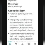 NWT SherryDC Bright Neon Push Up Brazilian Thong Bikini 2 Piece Swimsuit Orange Size M Photo 5