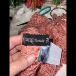 Sacred Threads NWT  Orange Crochet Overlay Short Flutter Sleeves Dainty Top Small Photo 9