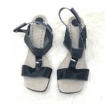 Morenatom Brazilian Leather Sandals block heel strappy Patent Shiny Black Size 9 Photo 1