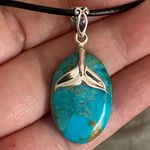 Blue Mohave Turquoise Whale Tail Necklace Blue Photo 2