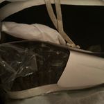 Banana Republic NEW IN BOX  blue suede high top sneakers with gold laces Photo 3