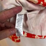 Ann Taylor Loft 100% Linen Orange Floral Single Breasted 2 Button Blazer Size 0 Photo 7