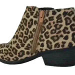 Soda  Women's Round Toe Western Ankle Bootie Cheeta Print Booties Photo 0