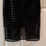 Diane Von Furstenberg  black twig & lace pencil skirt | 4 Photo 6