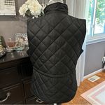 st. john's bay St. John’s Bay Quilted Black Puffer Vest with Gold Zip & Pockets Size M Photo 7