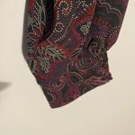 Modcloth  Lightweight Paisley Black Red Flowy Long Sleeve Top Women's size Medium Photo 3