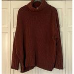 Aerie  burgundy chunky knit cozy turtleneck sweater small Photo 2