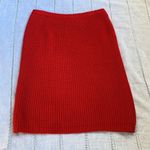 Genesis vintage cherry red midi sweater skirt. Size M Photo 0