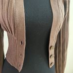 Aritzia Wilfred Brown Plunge Front Cardigan Photo 2