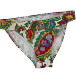 Boden Milos Smocked Bikini Bottoms Ivory Paisley Azure Size 4 Colorful Playful Red Photo 1