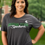 NWT Michigan State Spartans Women's Large Gray T Photo 1
