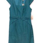 Forever 21 NEW NWT  Teal Green Gathered Cap Sleeve Mini Sheath Dress JUNIORS Med Photo 0