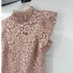 Enfocus Studio Lace Midi Dress Sz 4 Blush Cottage Castlecore High Neck Coquette Photo 2