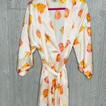 Cacique  floral tie belted robe silk feel sexy xs/s bath robe / lingerie Photo 3