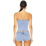 I am gia I.AM.GIA Carter Top in Denim Blue Medium New Womens Strapless Tube Bandeau Photo 2