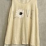 Moa Moa  LOVE Sleeveless Tank Top Blouse Layered Medium Stripes Boho Bohemian Photo 6