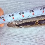 Vintage Western Silver Chain Mesh Studded Leather Belt Sz 41 inches accessories Black Photo 9