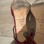 Kate Spade  croc embossed patent leather Mary Jane heels ankle strap red 7.5 Photo 5