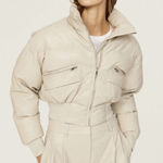 Saunders Faux Leather Puffer Jacket Size M Size M Photo 0