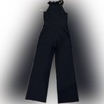 Eliza J  Ruffle Halter Neck Jumpsuit pocket straight leg In Navy size 14 Photo 2