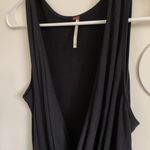 Free People Dark Grey Deep Cowl Neck Sleeveless Dress With Pockets Photo 3