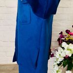 ZARA Cobalt Blue Suede Shacket Photo 7