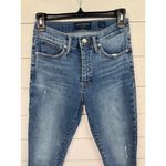 Lucky Brand  Jeans Size 6 28 Blue High Rise Crop Bridgette Skinny Distressed Photo 2