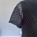 Theory COPY -  Eyelet Short Sleeve Back Button Blouse Photo 3