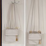 Americana By Sharif Women's Cream Leather Shoulder Crossbody Bag Vintage Y2K Photo 1