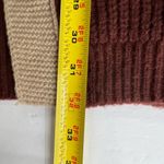 Pink Lily brown striped long open front cardigan neutral fall M casual knit Photo 7