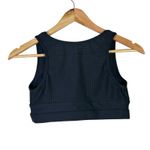 Allfenix Sports Bra Womens M Black Stretch V Neck Perforated Athleisure Pilates Size M Photo 2