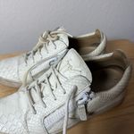 Giuseppe Zanotti  Women’s Frankie Embossed Leather Sneakers in White/Ivory Size 7 Photo 9