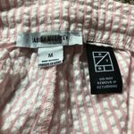 Sabina Musayev Jess Tank Top Seersucker Gingham Pink White Stripe Thick Straps M Photo 8