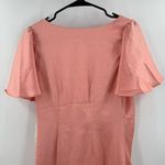Free People  Scarlett Dress Size Small Mini Pink Peach Summer Button V-Neck NWT Photo 8
