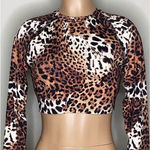 Anthropologie New. WET from L.A. Leopard rashguard. Large. Retails $108 Photo 0