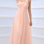 Aspeed One Shoulder Formal Maxi Dress in Peach Photo 0