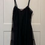 Victoria's Secret Victoria’s Secret Black Strappy Tulle Lace Nightie Lined Size Medium Babydoll Photo 6