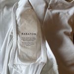 Babaton Women's One Piece Swimsuit White Scoop Neck Size S NWT Photo 5