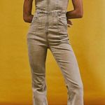 Free People NEW We The Free Jayde Flare Jumpsuit Pier 17 khaki Size Large Photo 1