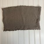 Tobi Smocked Gray Tan Tube Top Sz Medium Photo 0