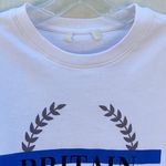 Unbranded Womens size large white short sleeve Britain cropped top Photo 3