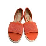 Eileen Fisher  Sandals‎ Size 6 Magma Coral Stretch Knit Open Toe Espadrilles Photo 1