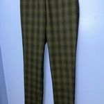 Ecru  Springfield Classic Pull On‎ Pants Green Plaid NWOT Size XS Photo 0