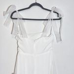 Lulus  White Chiffon Tie-Sleeve Wedding Dress NWT Size Small White Formal Dress Photo 8