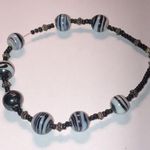 Black Brown White Glass Seed Bead Beaded Boho Bracelet Photo 3