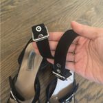 Steve Madden black rotating buckle block heel suede strappy sandal Photo 6