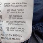 QC L Mexican Embroidered Peasant Top in Denim Red Size L Photo 4