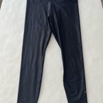 Nike Dri-Fit Mid Rise Shine Black 7/8 Leggings Gray Swoosh Size S $70 Photo 3